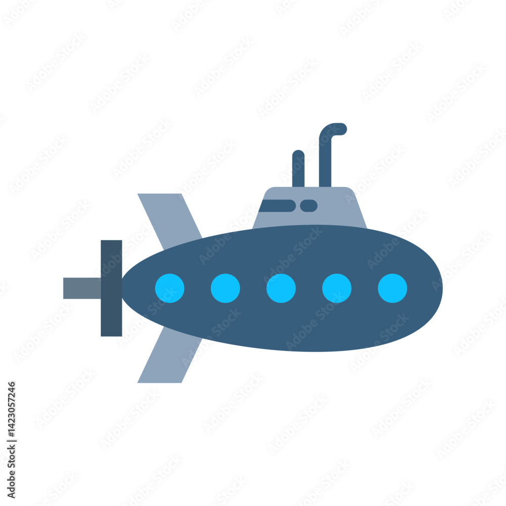 Submarine icon vector image. Suitable for mobile apps, web apps and print media. Submarine icon vector image. Suitable for mobile apps, web apps and print media.
