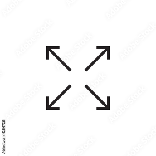 expand large icon editable outline stroke vector eps