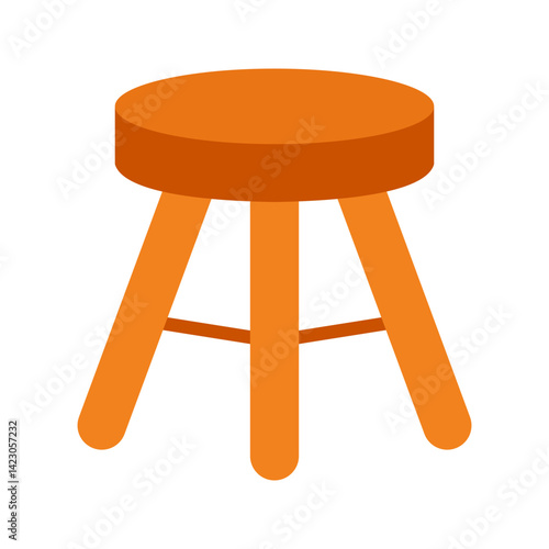 Stool icon vector image. Suitable for mobile apps, web apps and print media.
