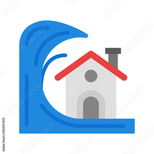 Tsunami icon vector image. Suitable for mobile apps, web apps and print media.