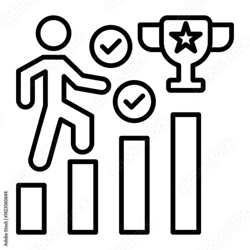Success Outline Icon Vector Illustration