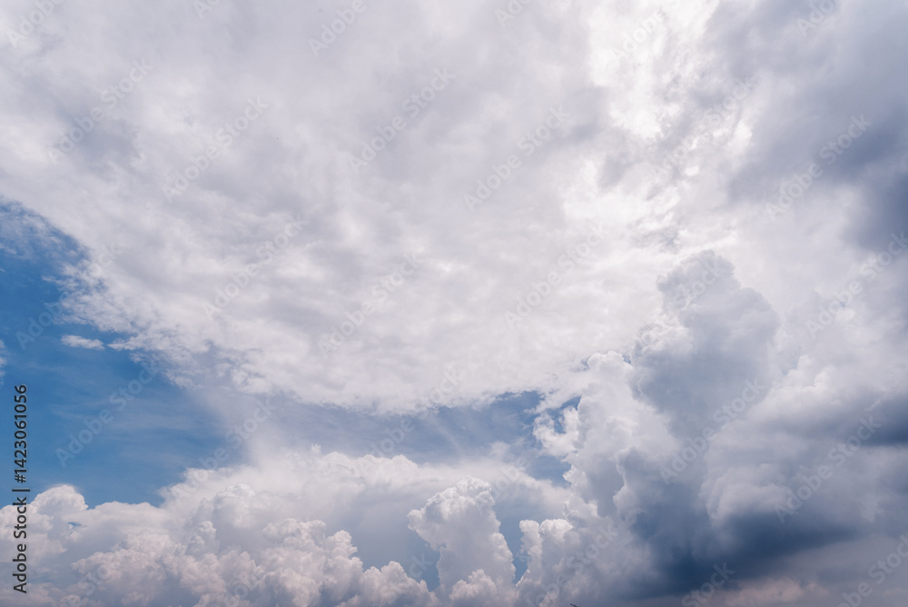 Fototapeta premium dark storm clouds with background,Dark clouds before a thunder-storm. 