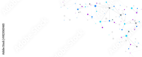 Molecular structure and genetic engineering, molecules DNA, neural network, scientific research. Abstract background for innovation technology, science, healthcare, and medicine