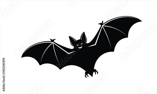 Flying Bat Silhouette