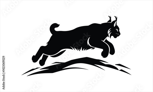  Lynx Jumping Silhouette