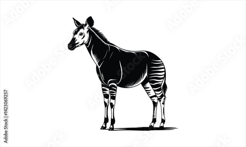 Okapi Silhouette Black