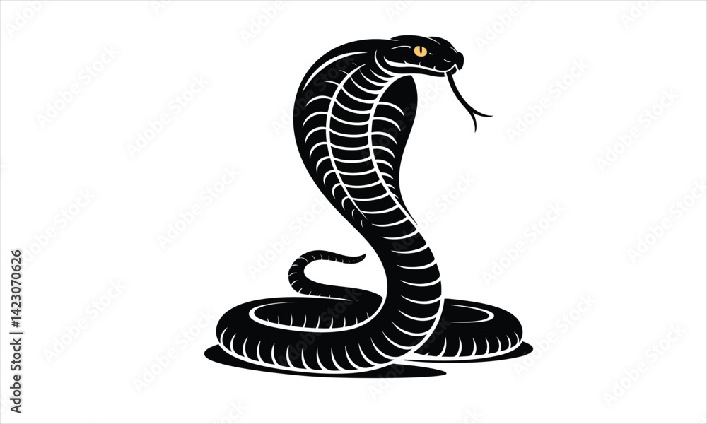 Fototapeta premium King Cobra Silhouette Snake