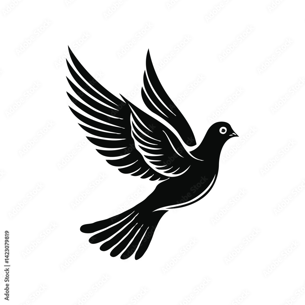 Fototapeta premium dove of peace vector illustration