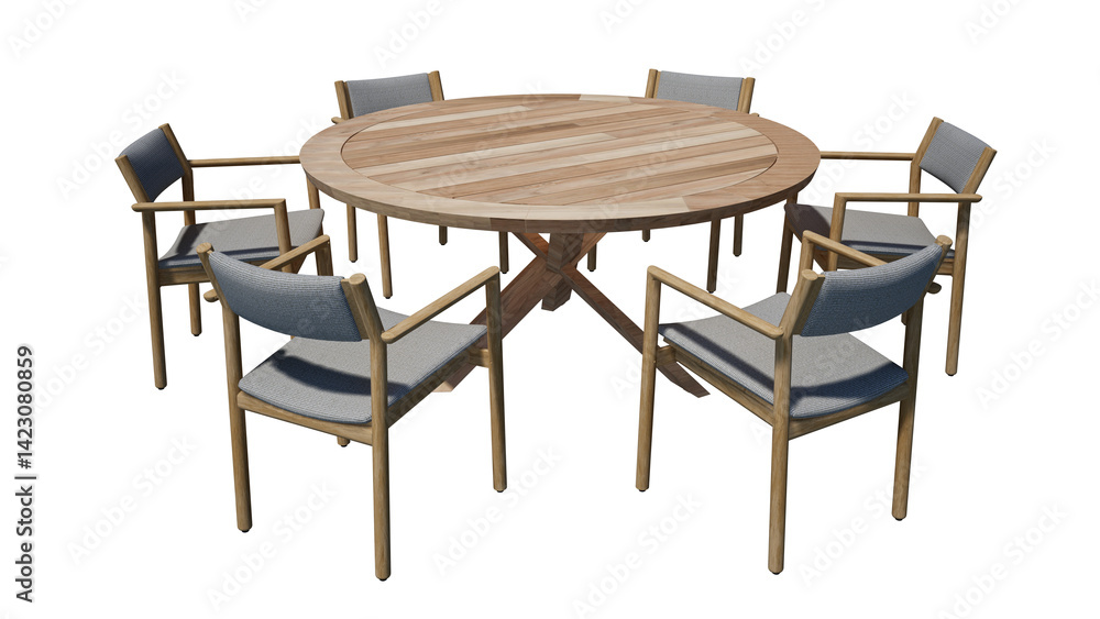 Fototapeta premium dinner table isolated on white