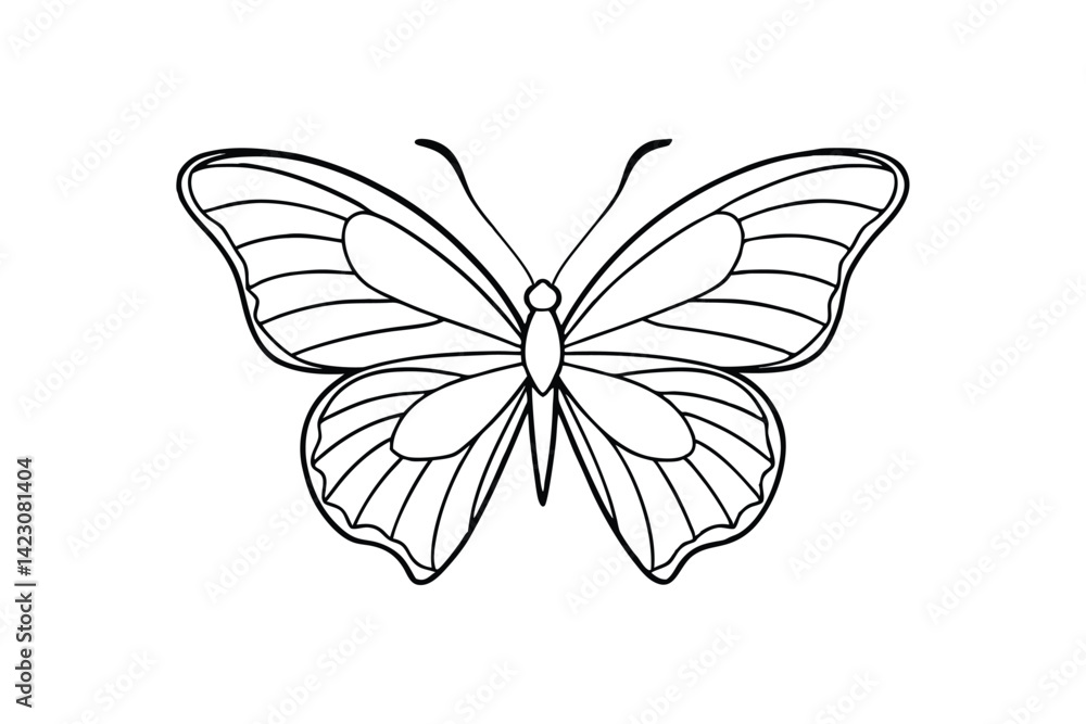 Line art illustration of a butterfly.eps Line art illustration of a butterfly.eps