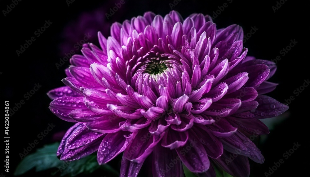 Majestic Purple Chrysanthemum A Close-Up View of Exquisite Floral Detail Majestic Purple Chrysanthemum A Close-Up View of Exquisite Floral Detail