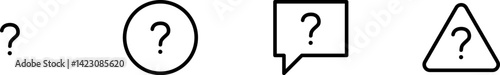 Chat question icon. Question set icon. Help sign. Vector illustration