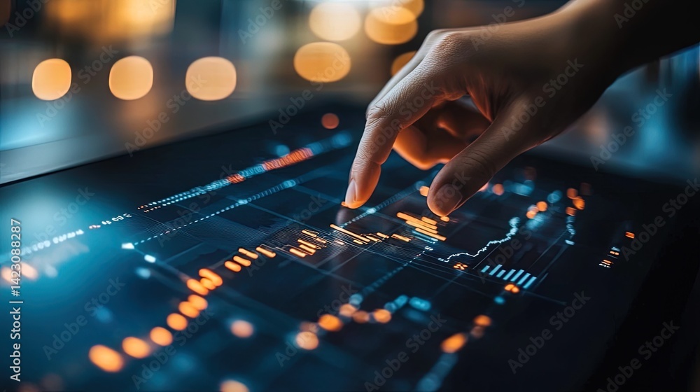Naklejka premium Digital Financial Analysis