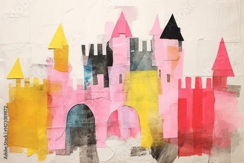 Castle art painting architecture.