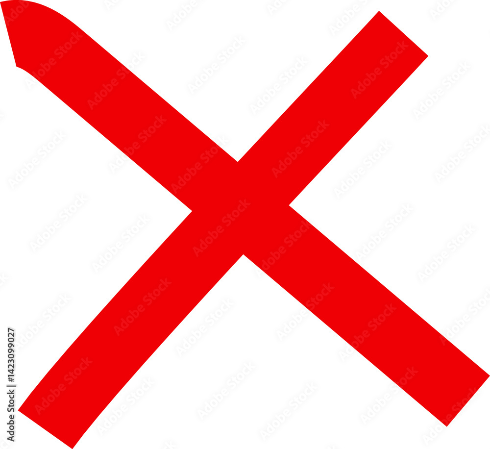 Red cross sign icon. Wrong mark icon. Red cross. X symbol logo. Grunge X icon Red cross sign icon. Wrong mark icon. Red cross. X symbol logo. Grunge X icon