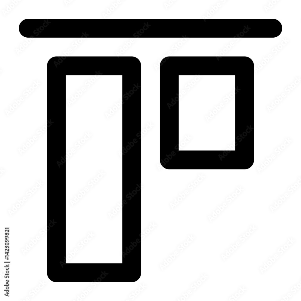 align top vertical line icon align top vertical line icon