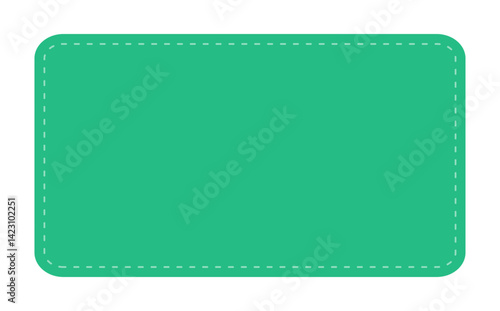 シンプルでかわいい緑色の長方形 - フレームやバナー、装飾パーツのイラスト素材 - 16:9