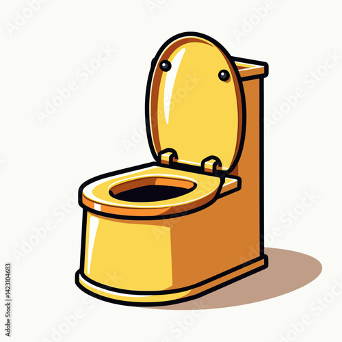 Cartoon Toilet Illustration: Ideal for educational materials about hygiene, bathroom design websites, or plumbing service ads, adding a clean, approachable visual. Perfect for making potentially sensi