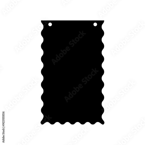 Banner bunting birthday party icon vector. bunting banner illustration sign or symbol.