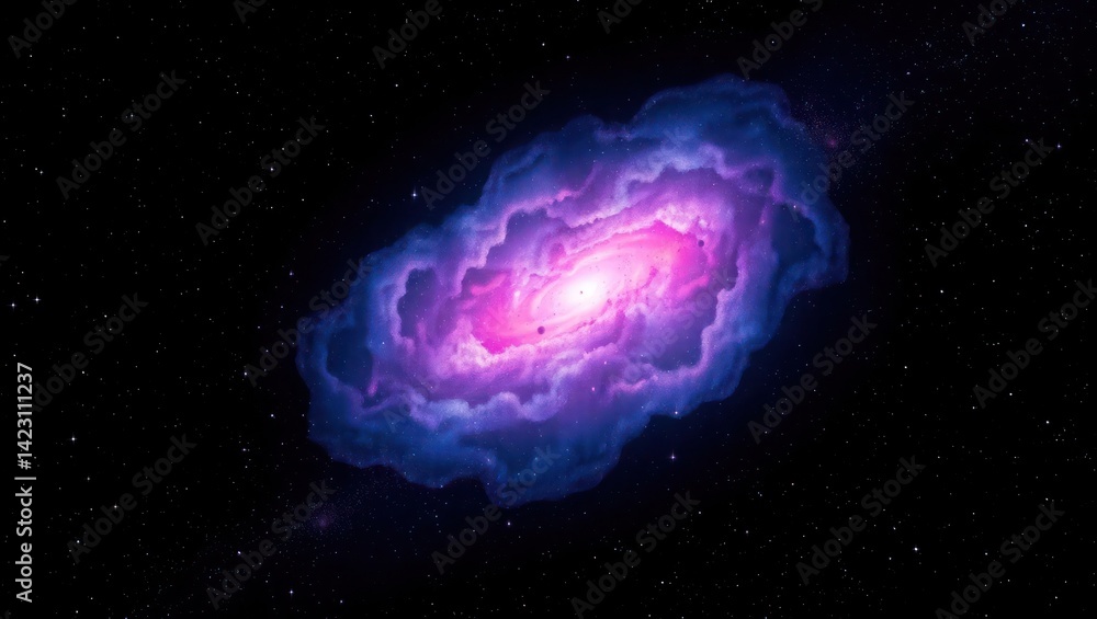 Fototapeta premium abstract background with spiral galaxy space