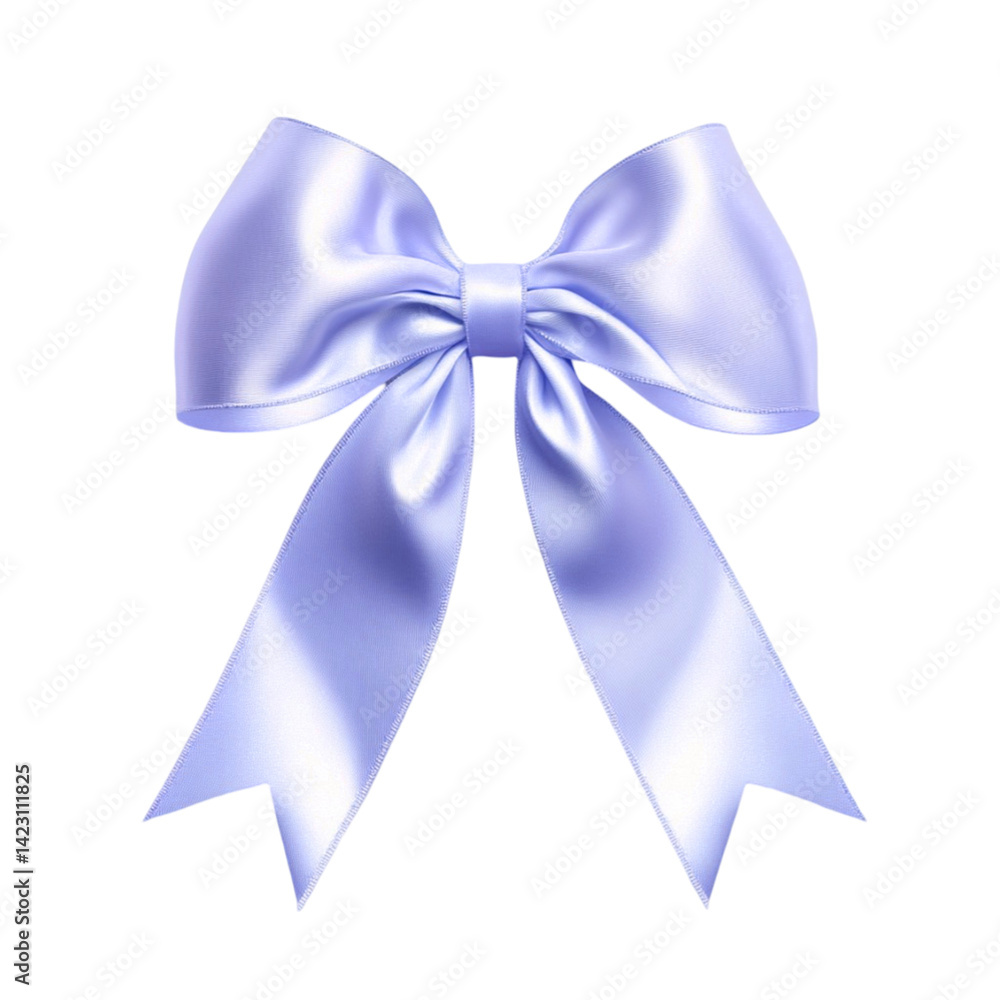 Naklejka premium blue bow isolated on white