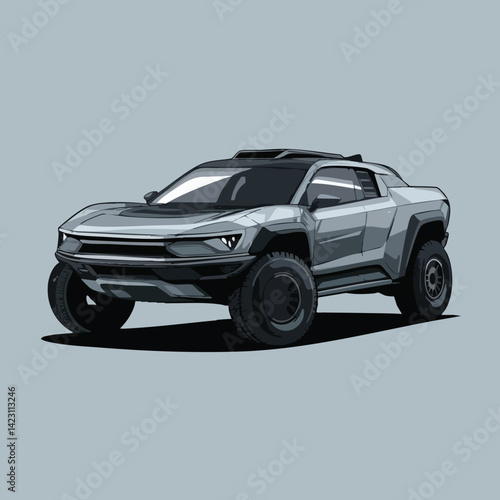 Futuristic Armored Vehicle Illustration