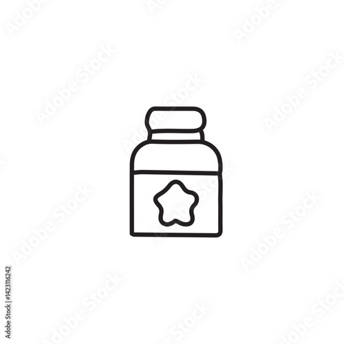 vector illustration of yoga elements in one line style