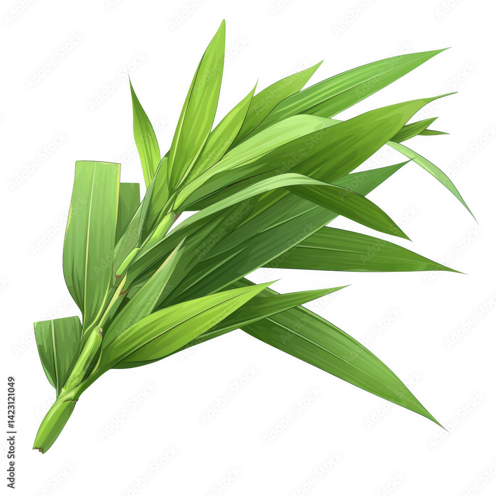 Obraz premium Fresh pandan leaves natural plant photography minimalist aesthetic