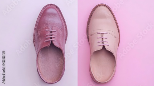 Wallpaper Mural Elegant Pastel Shoes on White Background Torontodigital.ca