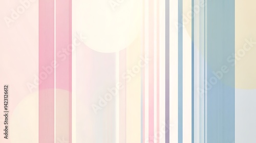 Abstract Pastel Vertical Stripes Background Design