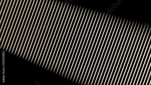 Abstract close-up view of modern black steel ventilated on building - monochrome