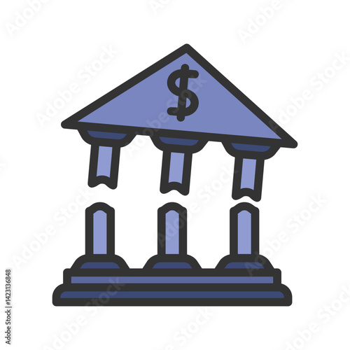 Bankrupt icon vector image. Suitable for mobile apps, web apps and print media.