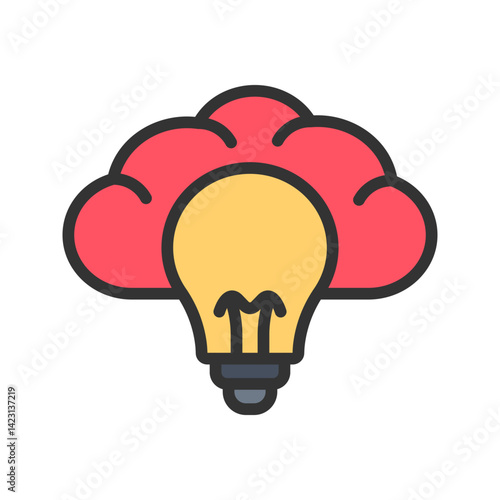Brainstorming icon vector image. Suitable for mobile apps, web apps and print media.