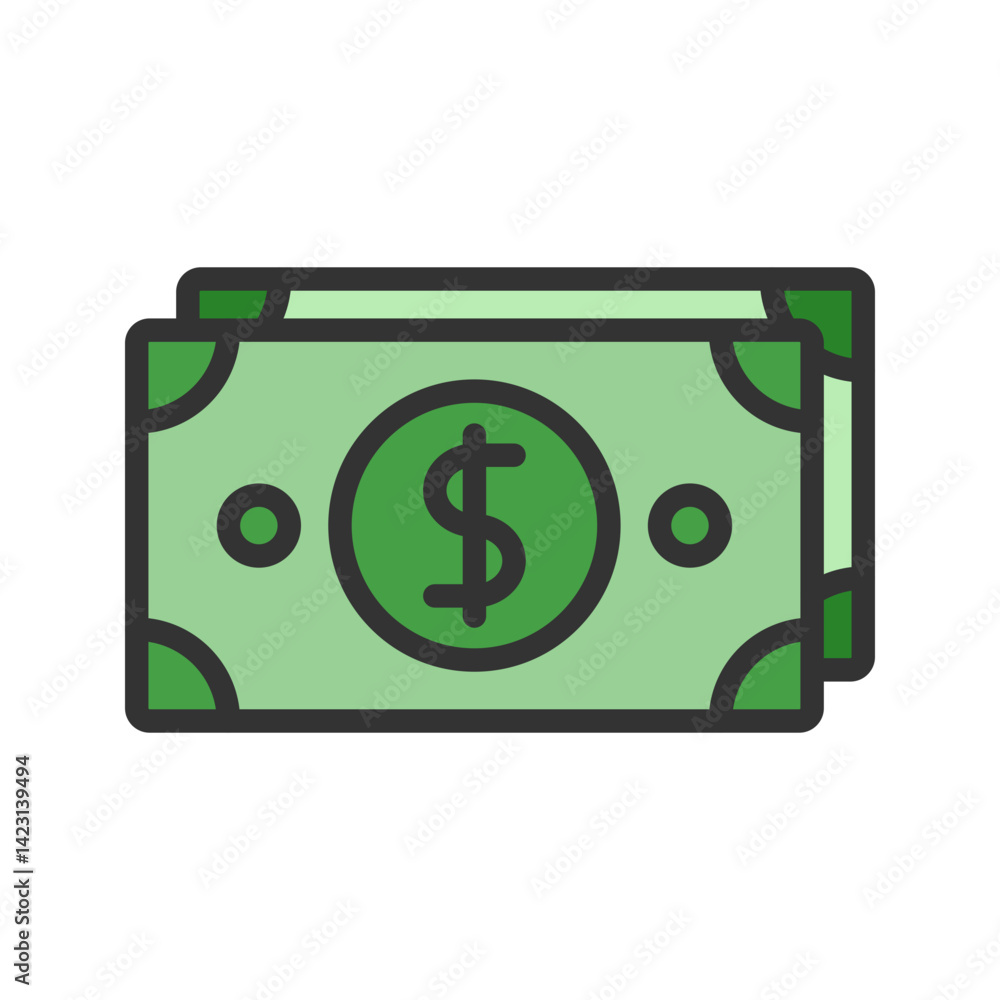 Dollar icon vector image. Suitable for mobile apps, web apps and print media. Dollar icon vector image. Suitable for mobile apps, web apps and print media.
