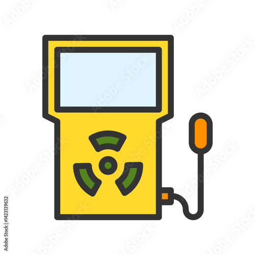 Dosimeter icon vector image. Suitable for mobile apps, web apps and print media.