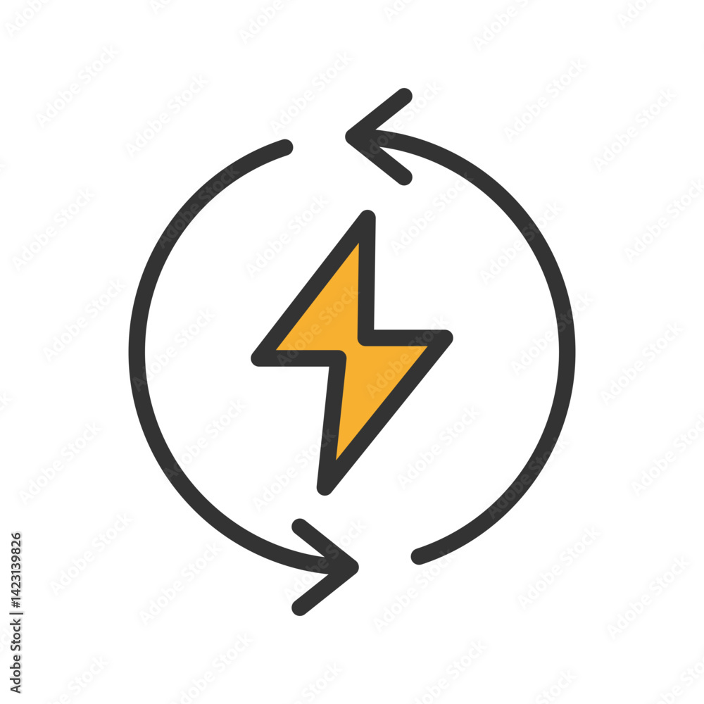 Energy icon vector image. Suitable for mobile apps, web apps and print media. Energy icon vector image. Suitable for mobile apps, web apps and print media.