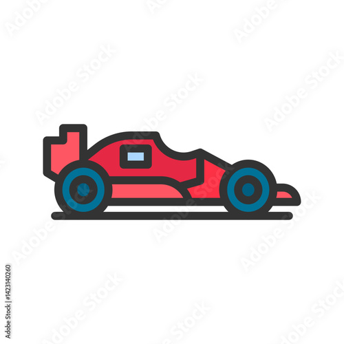 Formula One icon vector image. Suitable for mobile apps, web apps and print media.