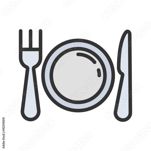 Meals icon vector image. Suitable for mobile apps, web apps and print media.