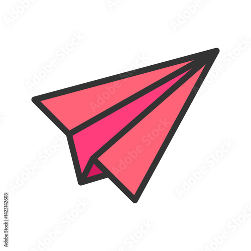Paper Plane icon vector image. Suitable for mobile apps, web apps and print media.