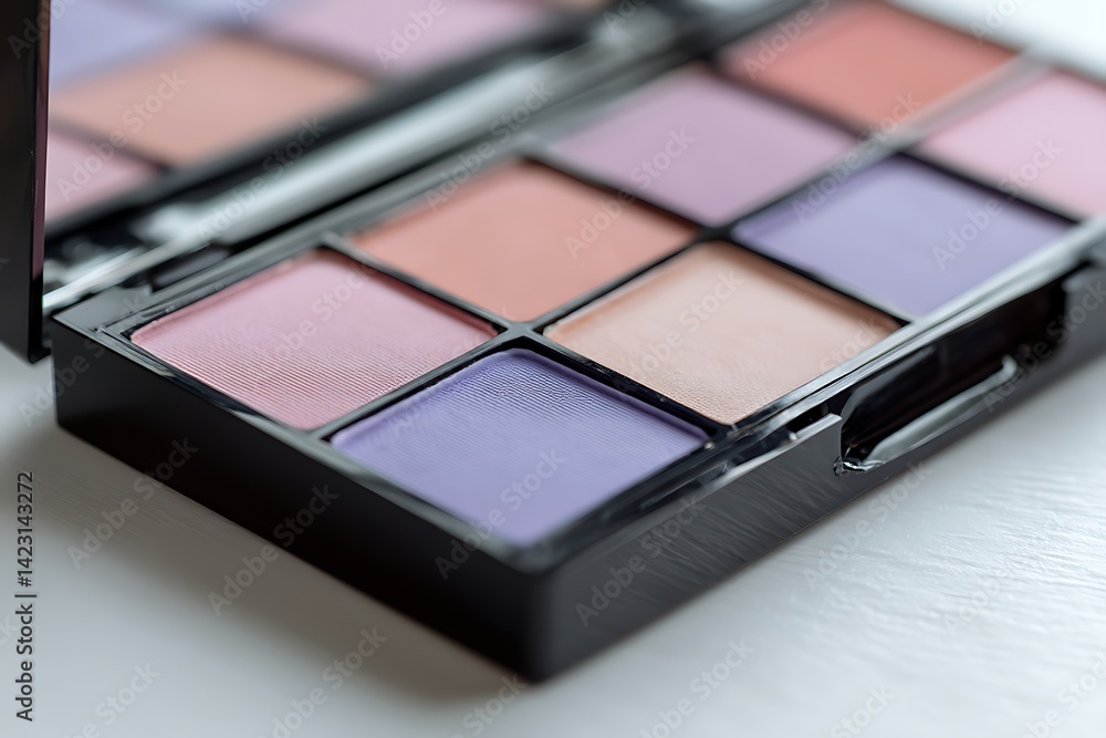 Close-up of an eyeshadow palette with vibrant colors Close-up of an eyeshadow palette with vibrant colors