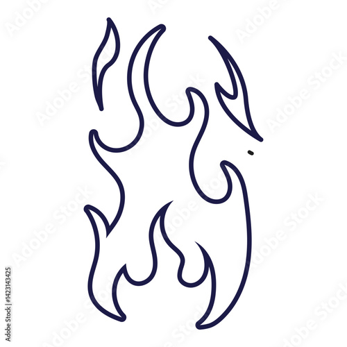 Hand Drawn Fire Outline
