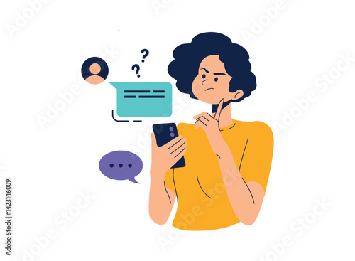 Illustration of an Communication Character