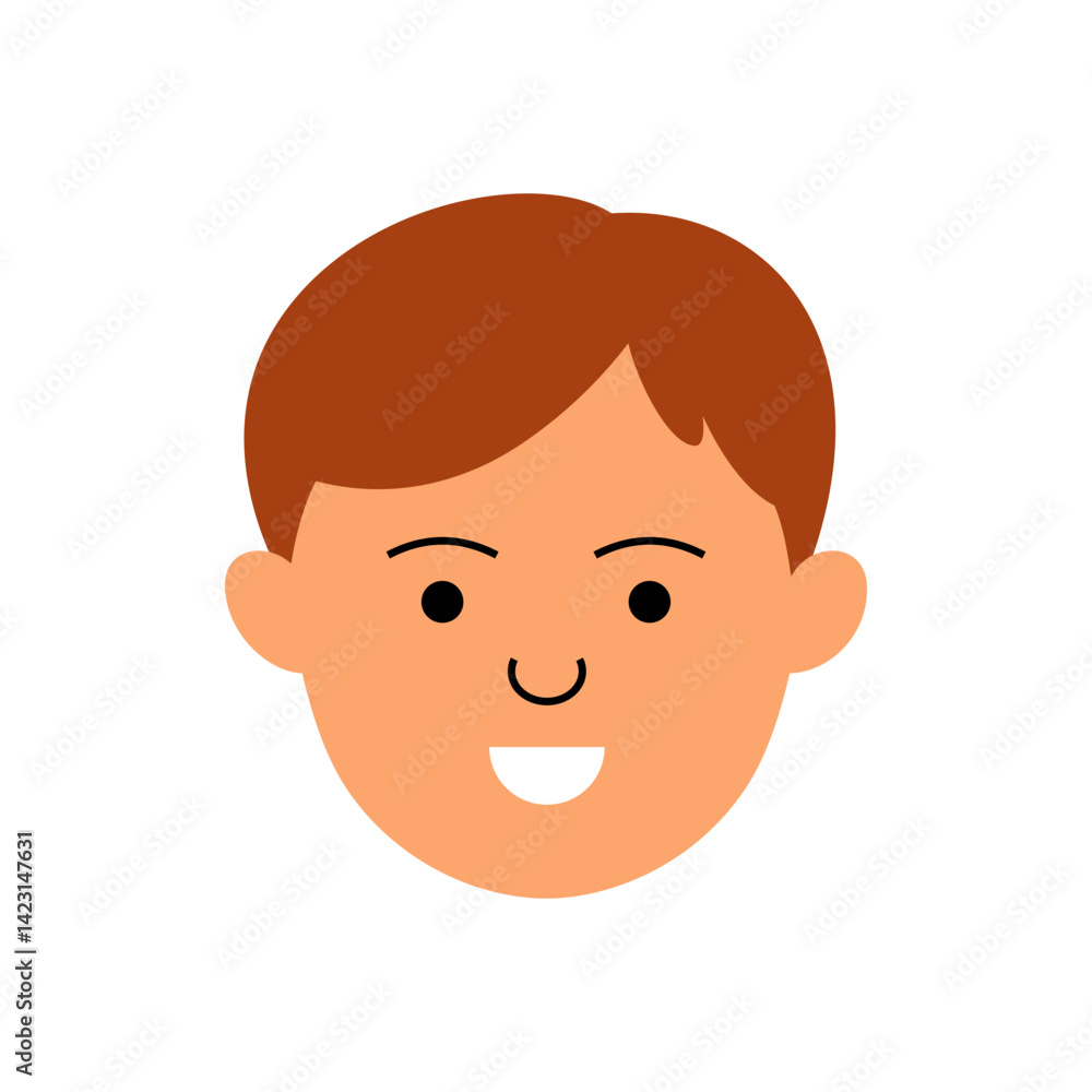 cartoon illustration of a happy kind boy cartoon illustration of a happy kind boy