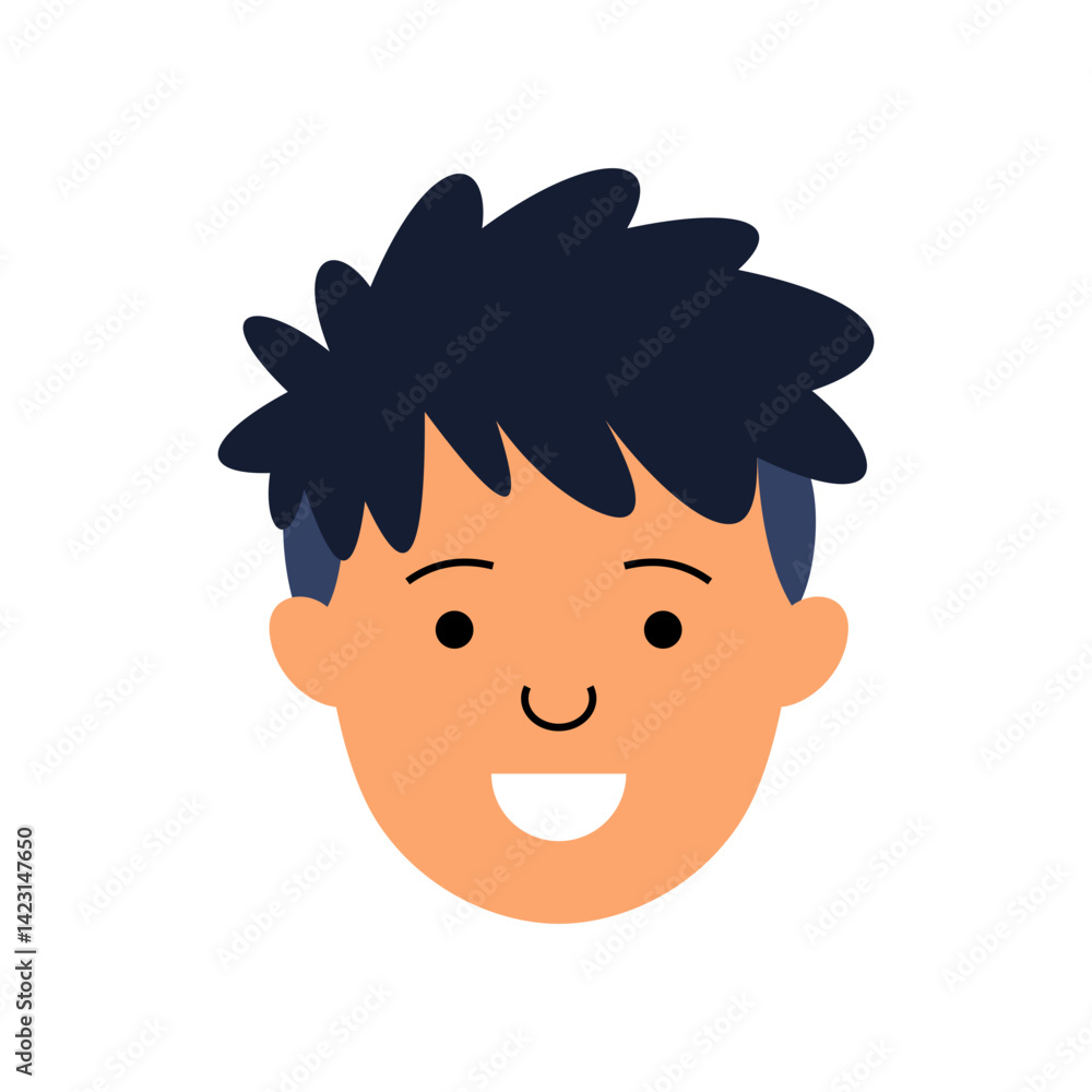smiling boy illustration smiling boy illustration