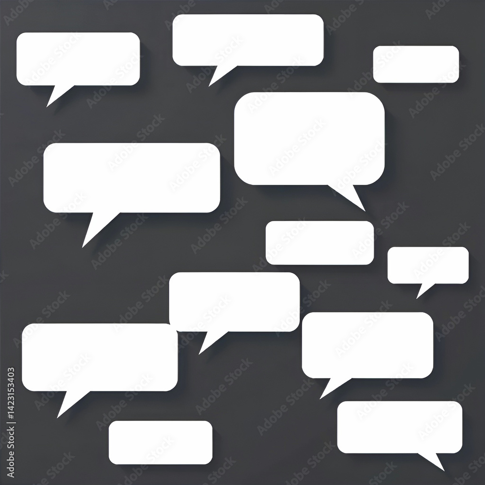Blank empty speech bubbles vector illustration Blank empty speech bubbles vector illustration