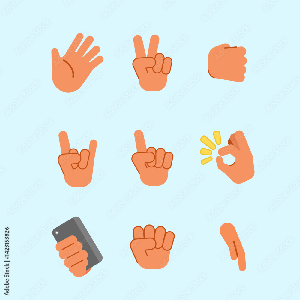 Fototapeta premium Hand collection concept