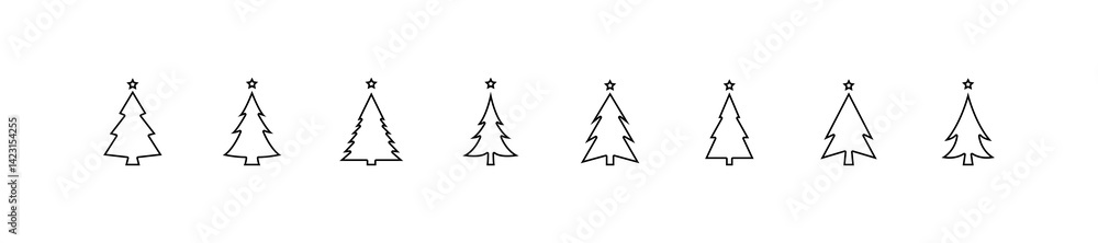Christmas tree icon. Pine icon set. Fir tree Christmas tree icon. Pine icon set. Fir tree