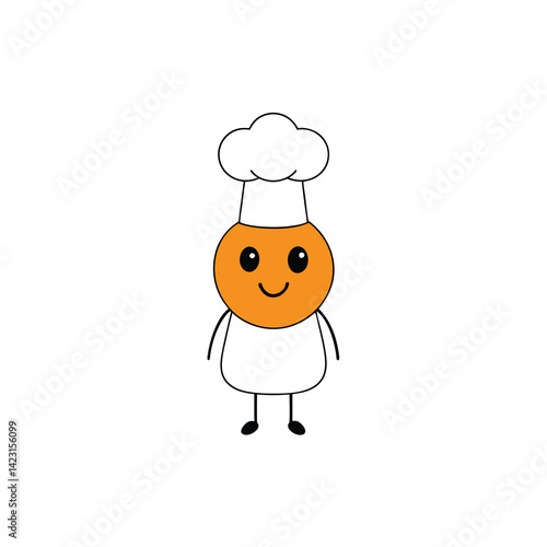 funny cartoon chef with a ladle