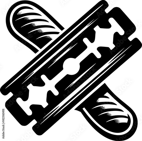 Razor Barbershop Illustration, Isolated Vector Element