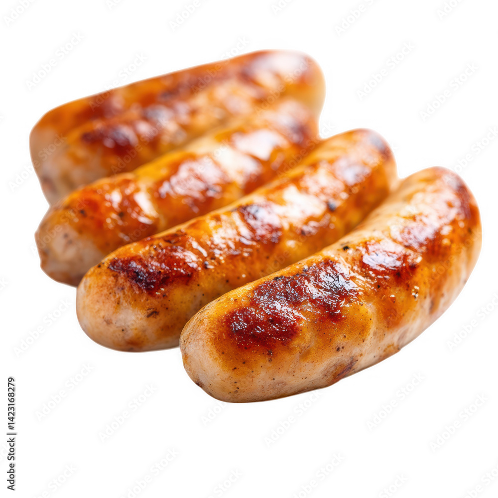 Chicken sausage cooking process kitchen food photography isolated close-up view culinary delight Chicken sausage cooking process kitchen food photography isolated close-up view culinary delight